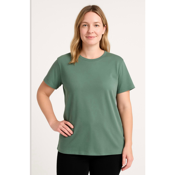 J.CREW Tops - Women's J.CREW Essential Tee XL Sage Green Short Sleeve Minimalist Neutral Comfy